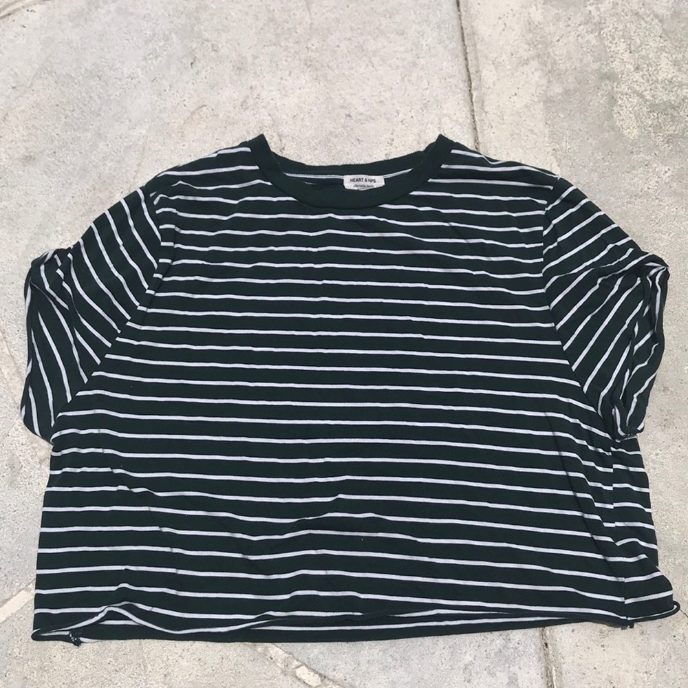 Stripped cropped tee